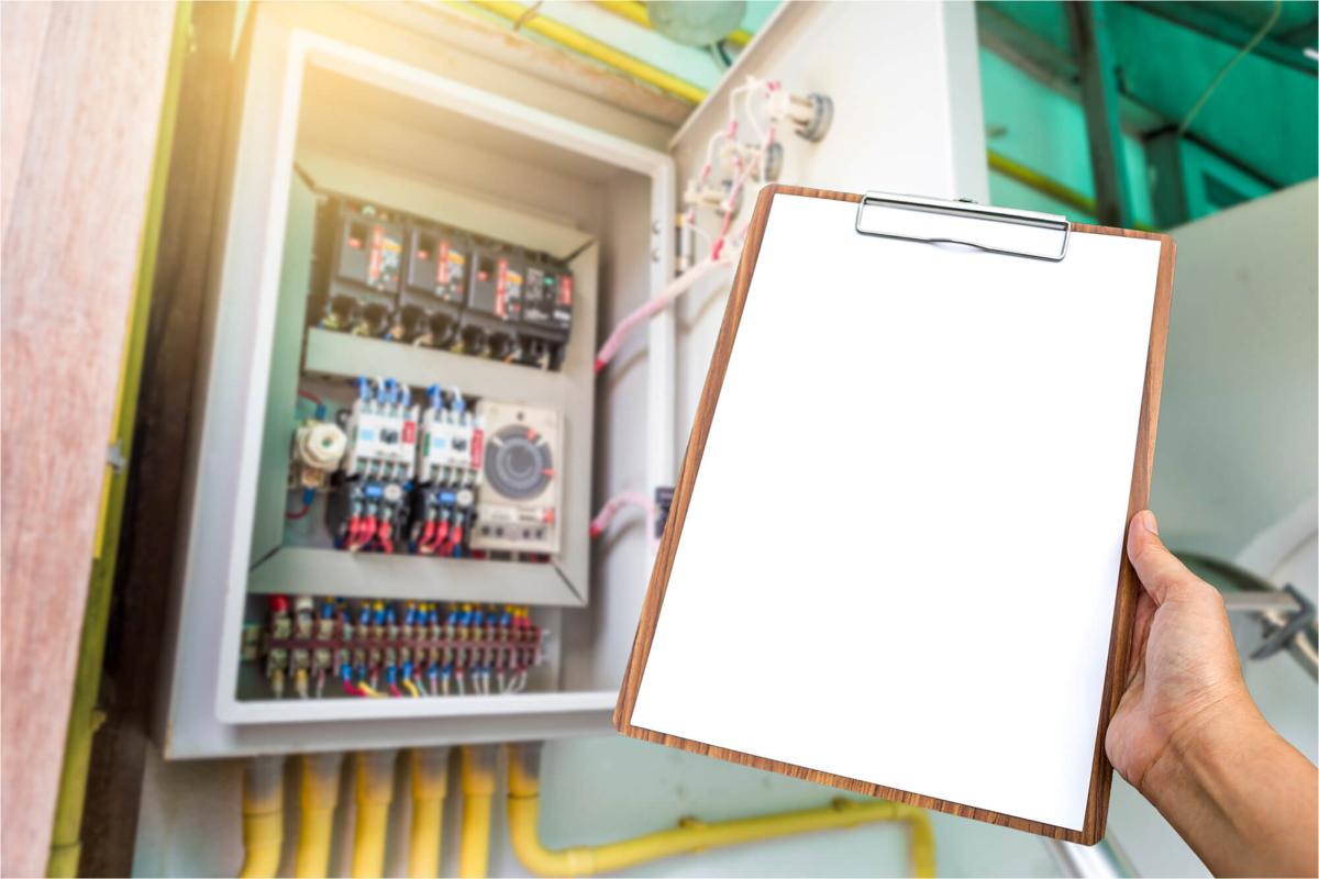 Electrical box and white paper